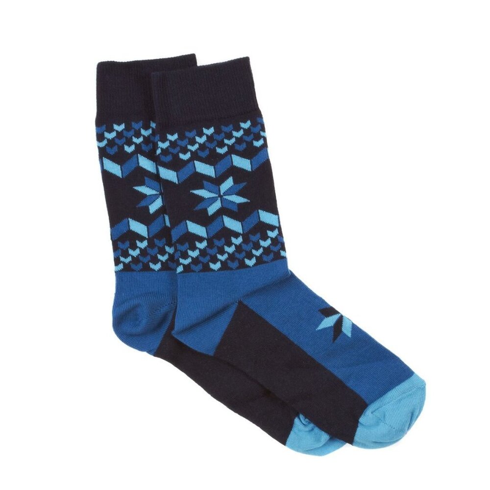 HAPPY SOCKS UNISEX Snowflakes print BLUE MULTI Combed Cotton